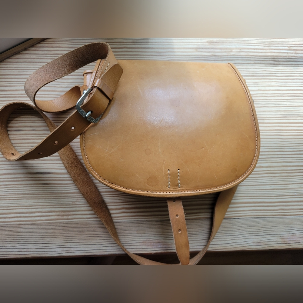 Vintage Tan Leather Satchel